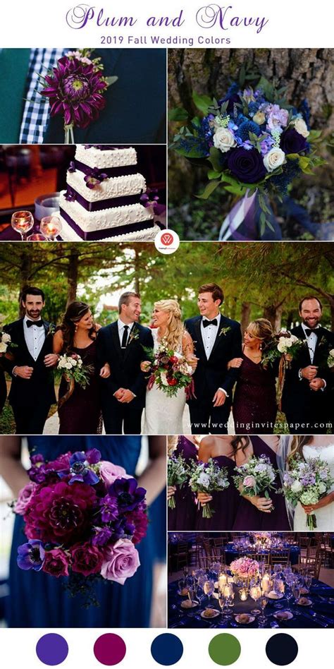 navy and purple wedding colors.